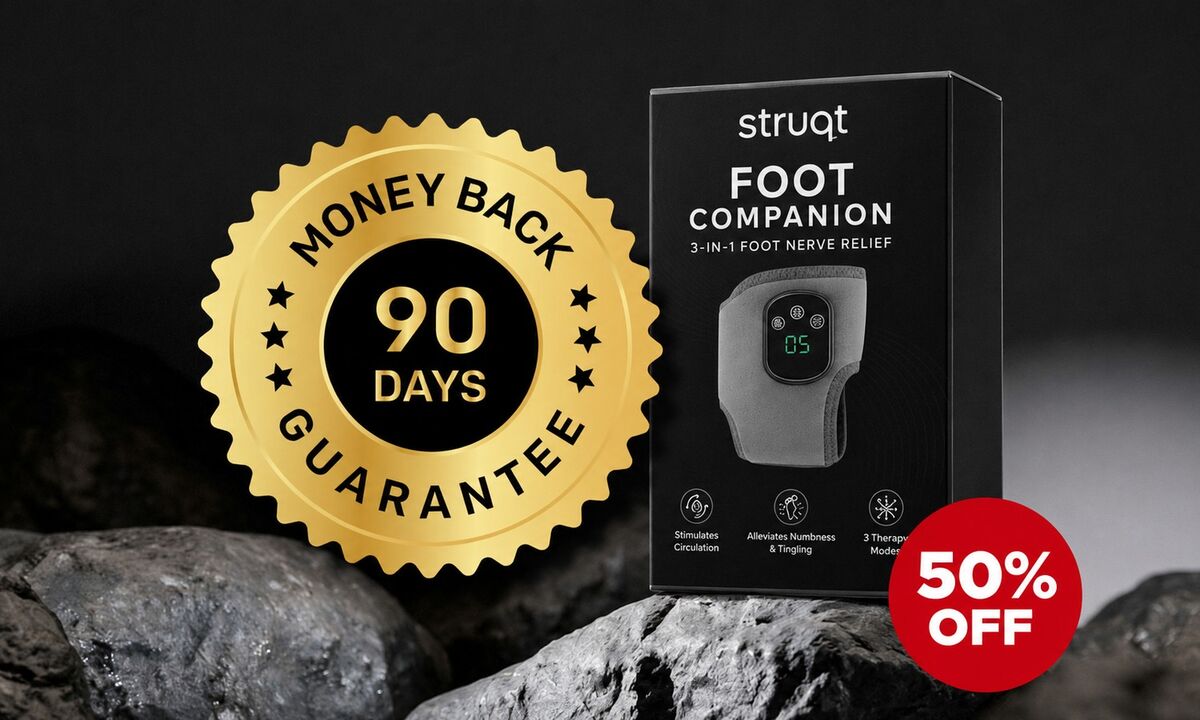 The Foot Companion massage device and its retail box